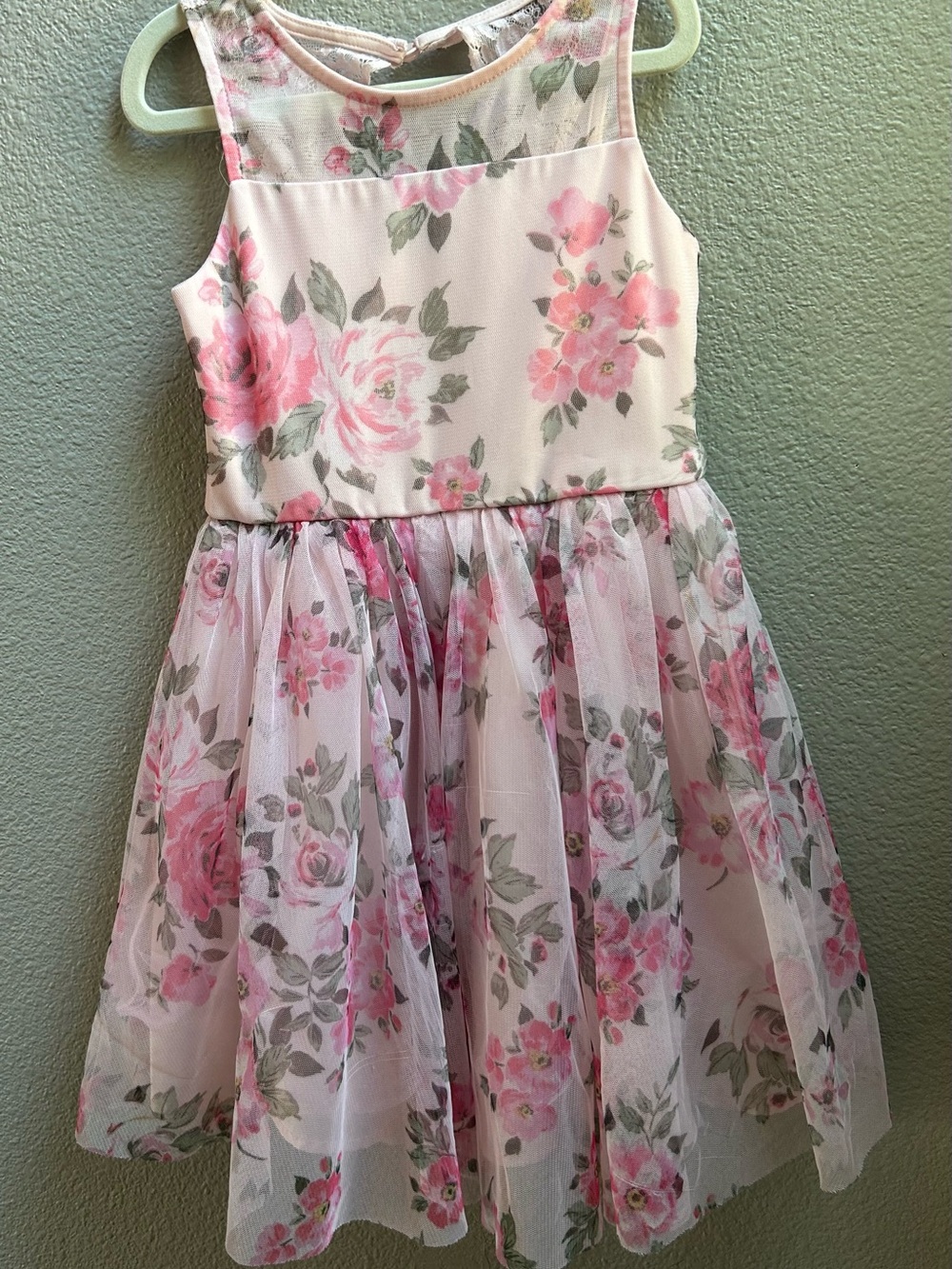 Zhenzi Pink Floral Tulle Party Dress